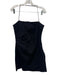 A.L.C. Size 8 Black Cotton Blend One Strap Pleated Spaghetti Strap Mini Dress Black / 8