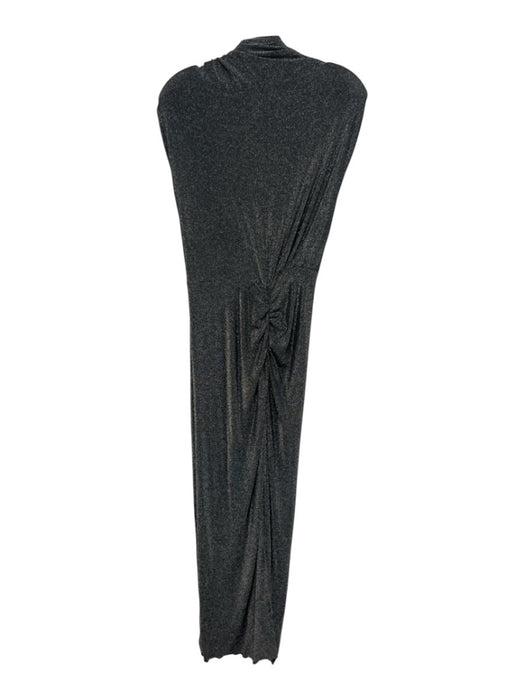 Diane Von Furstenberg Size Small Charcoal Nylon Blend Glitter Sleeveless Dress Charcoal / Small
