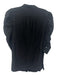 Frame Size Medium Black Silk Half Puff Sleeve Gathered Button Front Collar Top Black / Medium