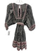Cleobella Size XS Black, Red, White Cotton Long Sleeve All Over Print Dress Black, Red, White / XS