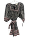 Cleobella Size XS Black, Red, White Cotton Long Sleeve All Over Print Dress Black, Red, White / XS