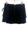 Alice + Olivia Size Medium Black Polyester Blend Back Zip Velvet Tiered Skirt Black / Medium