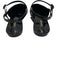 Larroude Shoe Size 7.5 Black Patent Leather Square Toe Slingback Logo Flats Black / 7.5