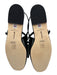 Larroude Shoe Size 7.5 Black Patent Leather Square Toe Slingback Logo Flats Black / 7.5