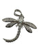 Silver & Clear 925 Silver Moissanite Dragon Fly Bail Charms Silver & Clear