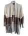 Cyrus Size 3X White, Tan & Gray Rayon Blend Color Block Open Front Cardigan White, Tan & Gray / 3X