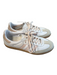 Adidas Shoe Size 9 White & Pink Leather Lace Up Low Top Almond Toe Sneaker Shoes White & Pink / 9