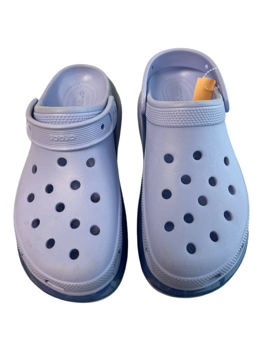 Crocs Shoe Size 10 Periwinkle Croslite Heel Strap Perforated Platform Shoes Periwinkle / 10