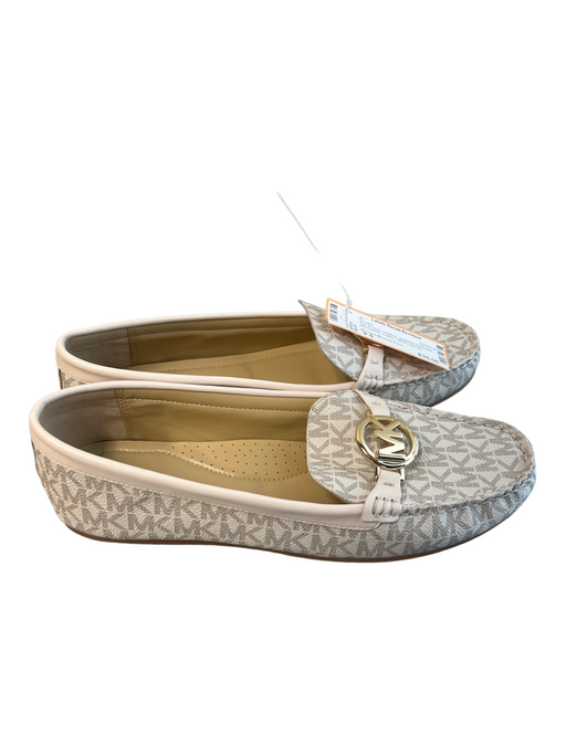 Michael Michael Kors Shoe Size 9.5 Tan & Gray Leather goldtone hardware Shoes Tan & Gray / 9.5