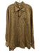 Peter Millar Size XL Tan & Brown Cotton Plaid Button Up Men's Long Sleeve Shirt Tan & Brown / XL
