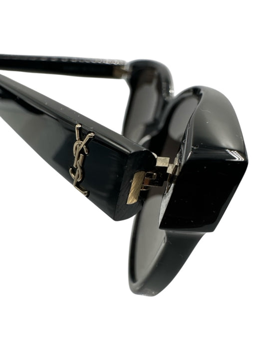 Saint Laurent Black Acetate Logo Tinted Wayfarer Sunglasses Black