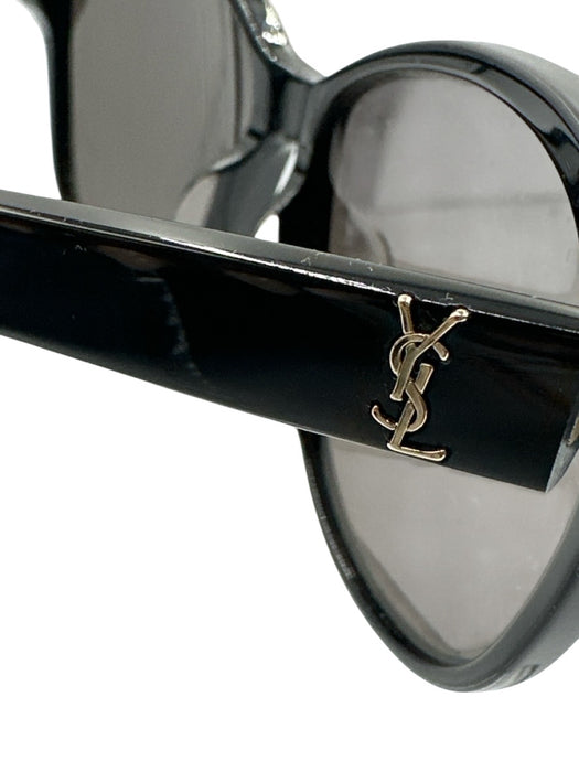 Saint Laurent Black Acetate Logo Tinted Wayfarer Sunglasses Black
