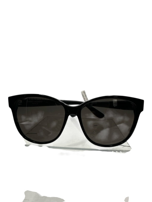 Saint Laurent Black Acetate Logo Tinted Wayfarer Sunglasses Black