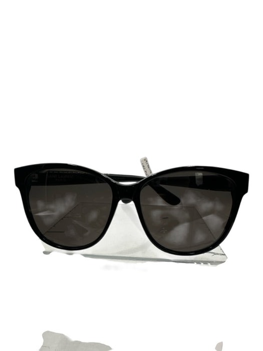Saint Laurent Black Acetate Logo Tinted Wayfarer Sunglasses Black