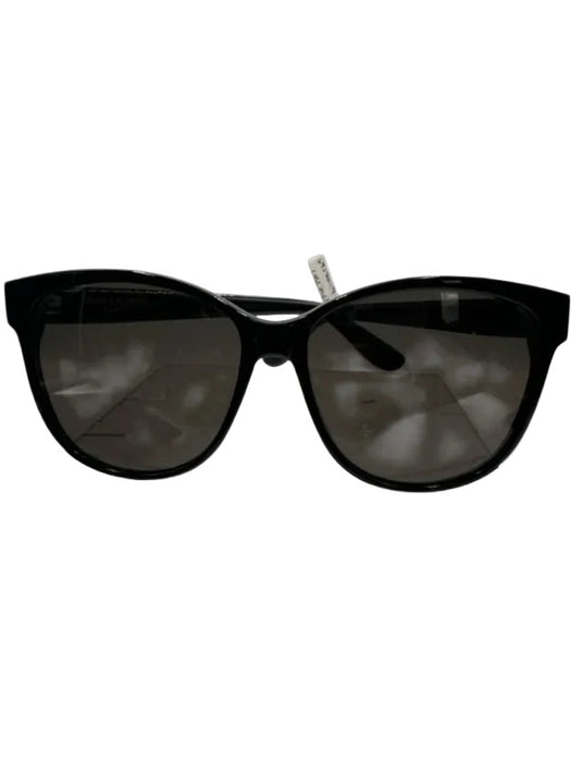 Saint Laurent Black Acetate Logo Tinted Wayfarer Sunglasses Black