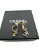 Chanel Pale Gold Plated Logo Post Back Huggie Earrings Pale Gold