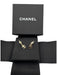 Chanel Pale Gold Plated Logo Post Back Huggie Earrings Pale Gold