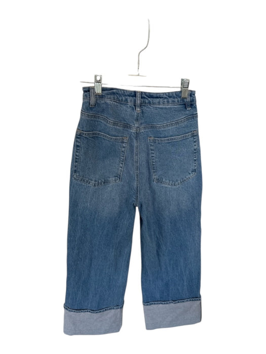 AFRM Size 24 Medium Wash Cotton & Spandex Cuffed Straight Button & Zip Jeans Medium Wash / 24
