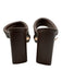 Steve Madden Shoe Size 10 Dark Brown Synthetic Leather Upper Two Strap Sandals Dark Brown / 10