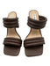 Steve Madden Shoe Size 10 Dark Brown Synthetic Leather Upper Two Strap Sandals Dark Brown / 10