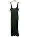 BHLDN Size 2 Dark Green Polyester Blend Sleeveless Square Neck Front Slit Gown Dark Green / 2