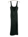 BHLDN Size 2 Dark Green Polyester Blend Sleeveless Square Neck Front Slit Gown Dark Green / 2
