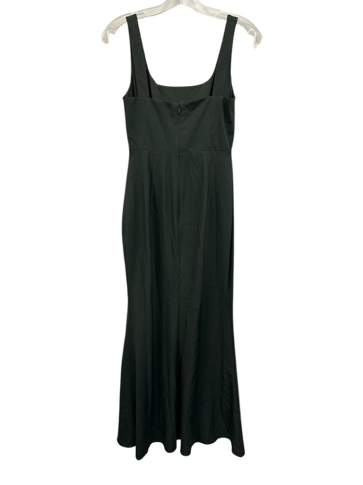 BHLDN Size 4 Dark Green Polyester Blend Sleeveless Square Neck Front Slit Gown Dark Green / 4
