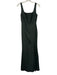 BHLDN Size 4 Dark Green Polyester Blend Sleeveless Square Neck Front Slit Gown Dark Green / 4