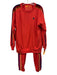 Aviator Nation Size S/M Red Orange Cotton Blend Elastic Waistband Sweat Pant Set Red Orange / S/M