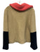 Aldo Martins Size S Beige, black & pink Wool Blend Boucle Color Block Jacket Beige, black & pink / S