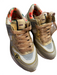 Gucci Shoe Size 36 Gold & Multi Shimmer Fabric Almond Toe Lace Up Low Top Shoes Gold & Multi / 36