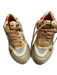 Gucci Shoe Size 36 Gold & Multi Shimmer Fabric Almond Toe Lace Up Low Top Shoes Gold & Multi / 36
