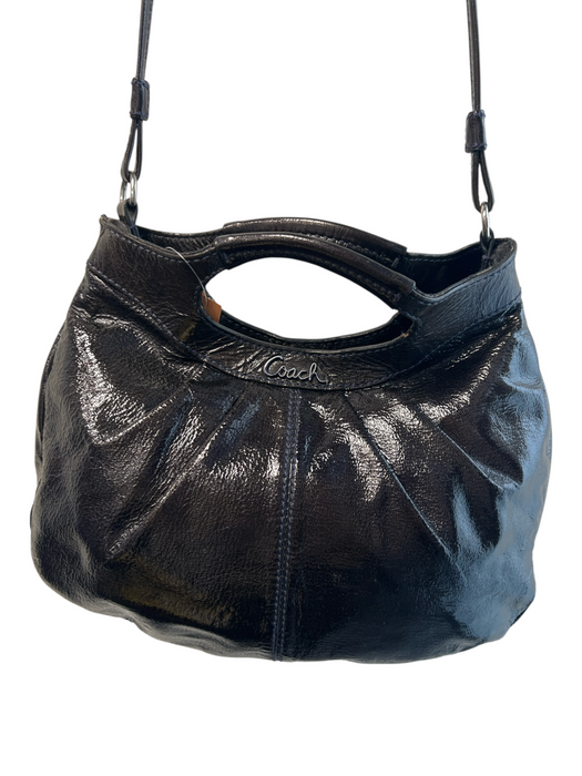 Coach Brown Leather Shiny Silver Hardware Hand & Shoulder Bag Bag Brown / S