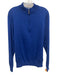 Peter Millar Size M Blue Merino Wool Solid Quarter Zip Men's Sweater Blue / M