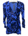 House of Harlow x Revolve Size XS Blue Polyester Jacquard Wrap Glitter Dress Blue / XS