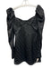 Lovers + Friends Size XS Black Polyester Polka Dots Puff Sleeve Zip Back Dress Black / XS