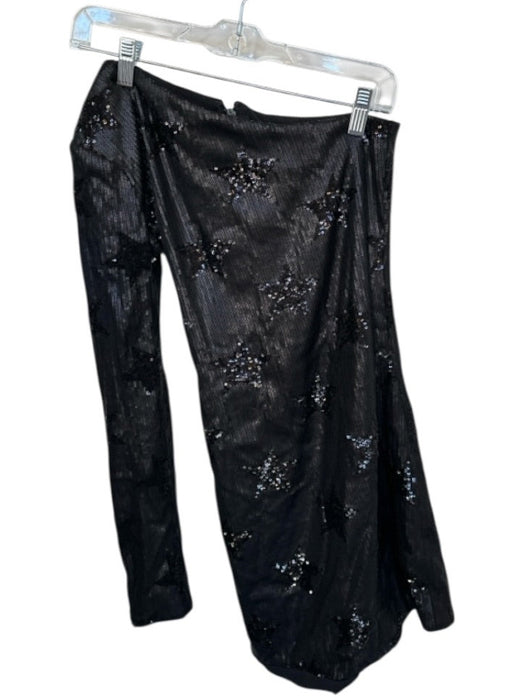 R+A Size 0 Black Polyester Sequins Stars Off Shoulder Mini Dress Black / 0