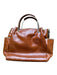 Patricia Nash Brown Leather Bronze Hardware Tote Stitching Detail Handle Purse Brown / Medium