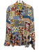 Robert Graham Size L White & Multi Linen Abstract Button Up Long Sleeve Shirt White & Multi / L