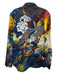Robert Graham Size L White & Multi Cotton Sky Embroidered Long Sleeve Shirt White & Multi / L