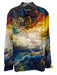Robert Graham Size L White & Multi Cotton Sky Embroidered Long Sleeve Shirt White & Multi / L