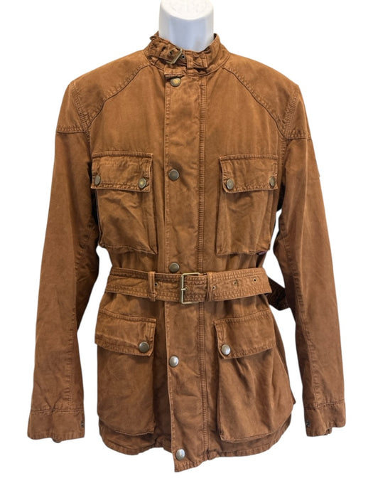 Belstaff Size XL Brown Cotton Solid Buckle Detail Belt Inc Men's Jacket Brown / XL