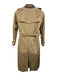 Burberrys Size 14 Khaki Cotton Blend Button Front Detachable Lining Trench Coat Khaki / 14