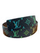 Louis Vuitton Black & Multi Leather logo Box Inc. Men's Belt Black & Multi