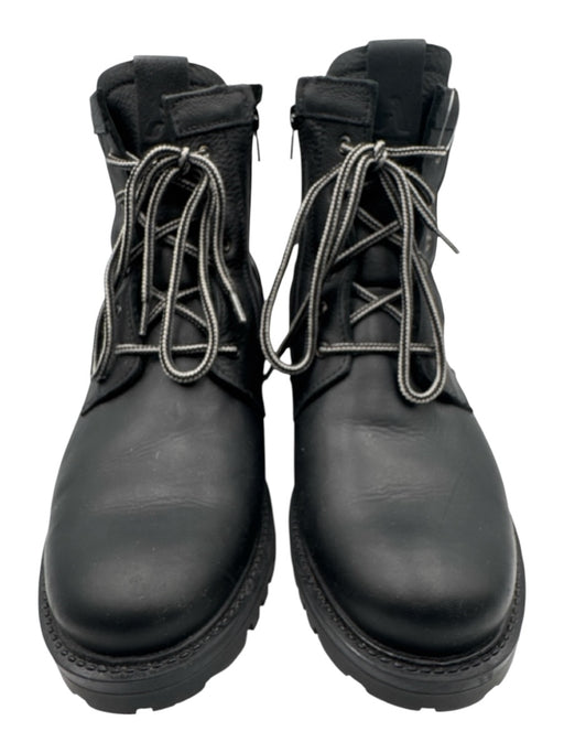Anfibio Shoe Size 8.5 Black Leather Solid Fur Lined Boot Men's Shoes Black / 8.5