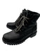 Anfibio Shoe Size 8.5 Black Leather Solid Fur Lined Boot Men's Shoes Black / 8.5