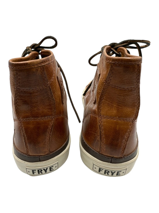 Frye Shoe Size 9 Brown & White Leather Solid High Top Men's Shoes Brown & White / 9