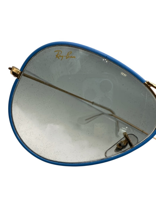 RayBan Blue & Gold Metal Aviator Men's Sunglasses Blue & Gold