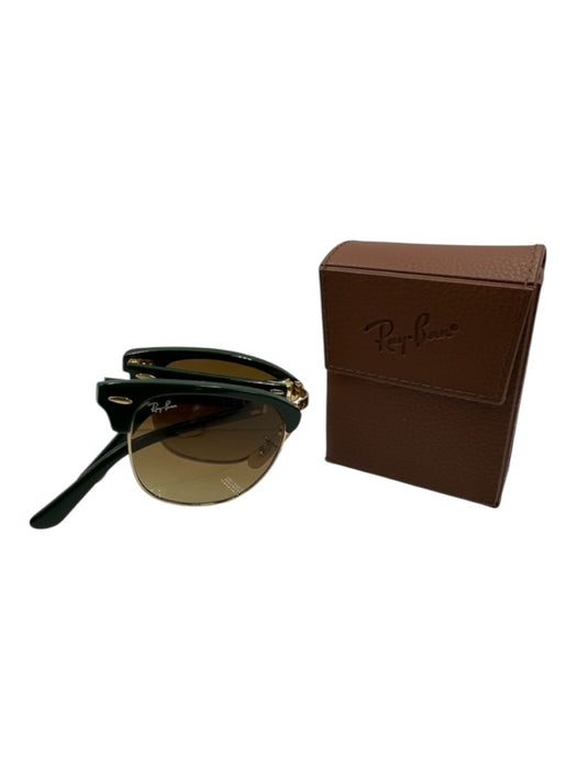 RayBan Green & Gold Foldable Men's Sunglasses Green & Gold