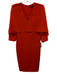 Badgley Mischka Size 4 Orange Polyester Blend V Neck Cape Shoulder Pads Dress Orange / 4